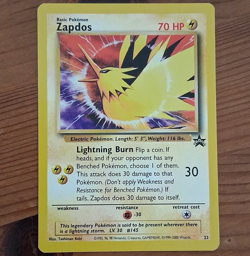 Pokemon TCG WotC Promo Zapdos 23/53 Promo Regular English 70 HP Aoki - Image 1
