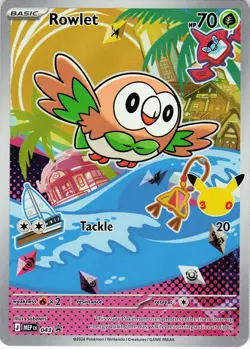 Rowlet 043 Holo Promo ME: Mega Evolution Promo Pokemon Near Mint - Image 1