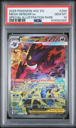 2026 POKEMON ASC EN-ASCENDED HEROES #284 MEGA GENGAR EX PSA 10 - Image 1