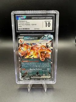 2023 POKEMON OBSIDIAN FLAMES - HOLO #125/197 CHARIZARD EX CGC 10 GEM MINT - Image 1