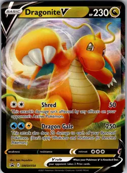 Dragonite V SWSH154 Holo Promo Sword & Shield Promo Pokemon Near Mint - Image 1