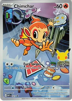 Chimchar 041 Holo Promo ME: Mega Evolution Promo Pokemon Near Mint - Image 1