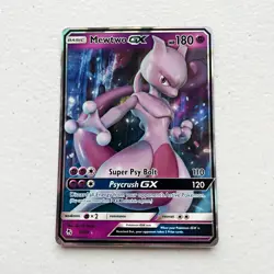 Pokemon TCG Mewtwo GX 31/68 Hidden Fates Ultra Rare Holo English 180 HP - Image 1