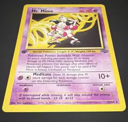 Mr. Mime Pokemon TCG Jungle 22/64 1st Edition Rare Regular EN 1999 - Image 1