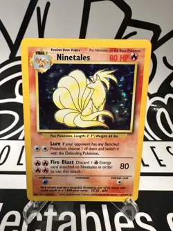 Ninetales #12/102 HOLO Pokemon Base Set LP+ - Image 1