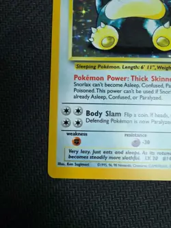 Snorlax 11/64 Jungle Holo Unlimited WotC Pokemon TCG Near Mint Vintage - Image 2