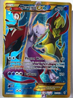 Mewtwo EX (163 Secret Full Art) 163/162 Breakthrough Holo LP + - Image 1