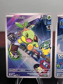 Pokemon TCG First Partners Illustration Series One Turtwig Piplup Chimchar Set - Image 2