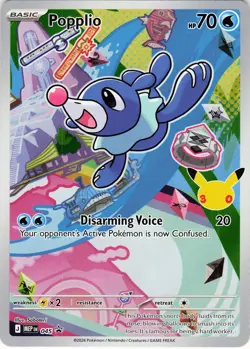 Popplio 045 Holo Promo ME: Mega Evolution Promo Pokemon Near Mint - Image 1
