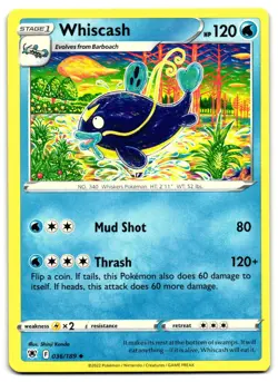 Whiscash 036/189 - 🌊 Astral Radiance Uncommon Pokemon TCG 🖤 - MP - Image 1