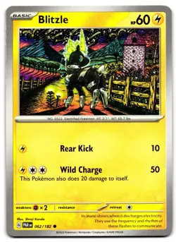 Blitzle 062/182 - 🌊 Paradox Rift Common Pokemon TCG 🖤 - MP - Image 1