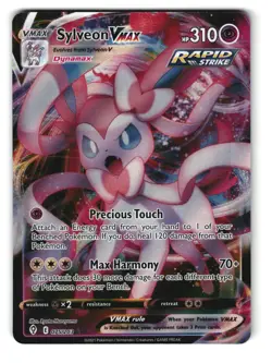 Sylveon VMAX 075/203 Holo VMAX Rare Evolving Skies Pokemon NM - Image 1