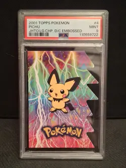 Pokemon Pichu Die Cut 4 Of 18 Topps Johto League Champions - Pikachu Evolution - Image 1