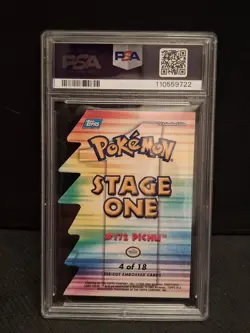 Pokemon Pichu Die Cut 4 Of 18 Topps Johto League Champions - Pikachu Evolution - Image 2
