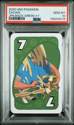 2020 Uno Pokemon Zacian Jpn.Back-Green-#7 PSA 10 - Image 1