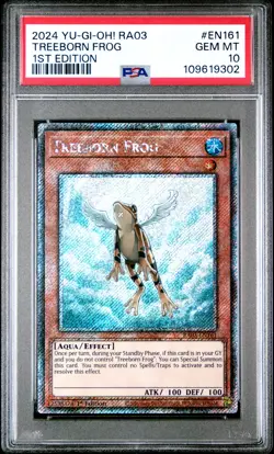 2024 YU-GI-OH! RA03-QUARTER CENTURY BONANZA 1ST EDITION TREEBORN FROG PSA 10 - Image 1