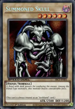 Summoned Skull - Secret Rare 1st Edition SBC1-ENI01 - NM - YuGiOh - Image 1