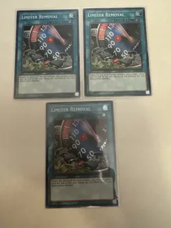 Yugioh: 3x Limiter Removal PSV-EN064 Super Rare 25th Anniversary NM/M - Image 1