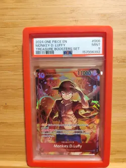2024 One Piece Treasure Booster Set Alt Art Monkey D. Luffy #ST10-006 PSA 9 MINT - Image 1