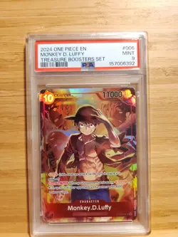 2024 One Piece Treasure Booster Set Alt Art Monkey D. Luffy #ST10-006 PSA 9 MINT - Image 2