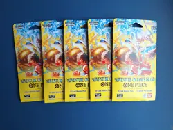 One Piece Op15 Adventure On Kami’s Island Sleeved Pack Lot Of 5 Packs. SEALED - Image 1