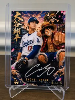 2026 Los Angeles Dodgers One Piece Monkey D Luffy Shohei Ohtani Anime Card - Image 1