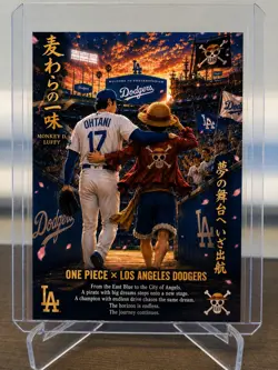2026 Los Angeles Dodgers One Piece Monkey D Luffy Shohei Ohtani Anime Card - Image 2