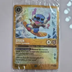 Stitch Carefree Snowboarder 42/P3 Glitter Promo Disney Lorcana - Image 1
