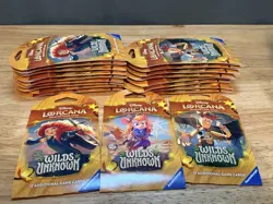 Disney Lorcana Wilds Unknown Sleeved Booster Pack - LOT OF 20 - Factory Sealed - Image 2