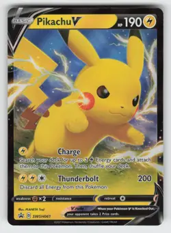 Pikachu V - SWSH061 NM Holo SWSD SWSH: Sword & Shield Promo Cards 03 - Image 1
