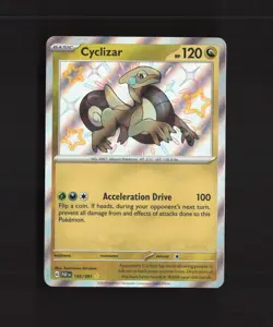 Cyclizar 195/091 Paldean Fates Shiny Holo Rare Pokemon Card NM - Image 1
