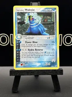 Team Aqua's Walrein 6/95 Holo Rare Team Magma vs Aqua Pokemon Card 2004 - Image 2