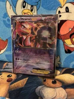 Mew & Mewtwo Pokemon Poster TCG 3-Card Lot EX/GX TAG TEAM Holo XY126 SM191 - Image 3