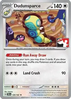 Dudunsparce 129/162 HOLO R Prize Pack Series Cards Pokemon NM HOLO - Image 4