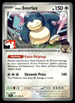 Hop's Snorlax (Cosmos Holo) 117/159 Rare Prize Pack Series Cards Pokemon NM/M - Image 1