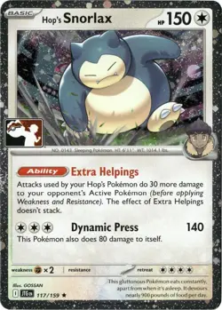 Hop's Snorlax (Cosmos Holo) 117/159 Rare Prize Pack Series Cards Pokemon NM/M - Image 3