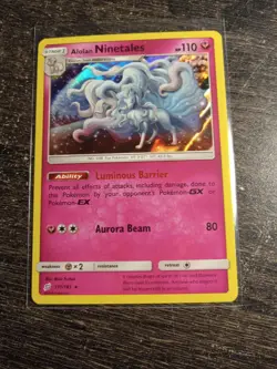 Pokemon TCG TEAM UP Alolan Ninetales Holo Rare 111/181 Fairy 2019 NM Card - Image 1