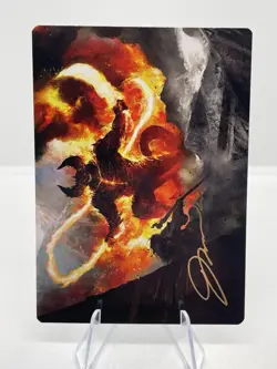The Balrog, Flame of Udun Art Card (Gold-Stamped Signature) MTG LotR - Image 1
