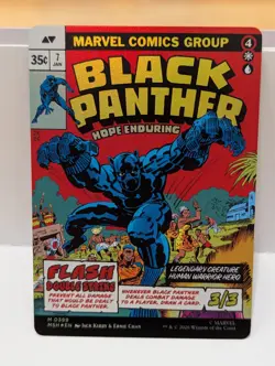 King T'Challa Black Panther Borderless MSH 0399 Marvel Super Heroes Foil MTG - Image 1