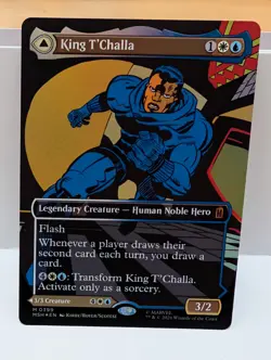 King T'Challa Black Panther Borderless MSH 0399 Marvel Super Heroes Foil MTG - Image 2