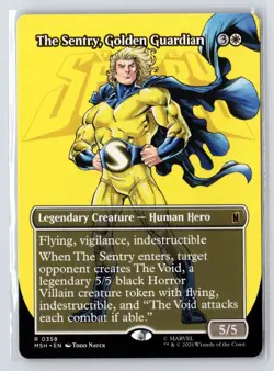 The Sentry, Golden Guardian (Borderless) #358 Marvel Super Heroes Magic MTG - Image 1
