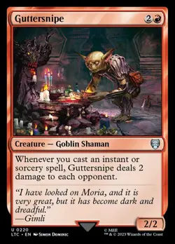 Hero Deal, English - 4 x MTG Guttersnipe Commander: Lord of the Rings: Tales of - Image 1