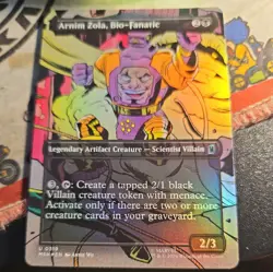Arnim Zola, Bio-Fanatic (Borderless Foil) 0319 (U) MTG Marvel Super Heroes (MSH) - Image 1