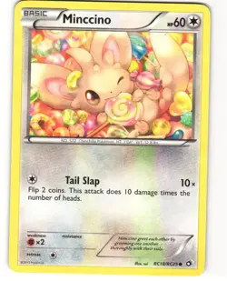 Minccino Holo Pokemon TCG Legendary Treasures: Radiant Collection RC18/RC25 LP - Image 1
