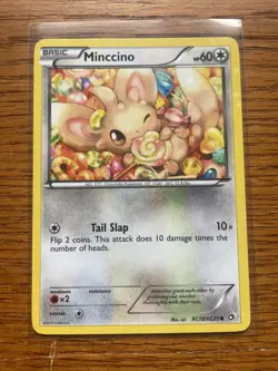 Pokemon TCG Minccino RC18/RC25 Legendary Treasures Radiant Collection Holo LP - Image 1