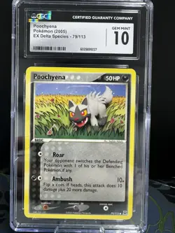 Poochyena Pokemon (2005) EX Delta Species 79/113 CGC 10 GEM MINT - Image 1