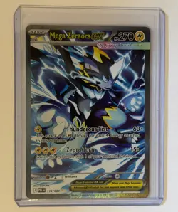 Pokemon TCG Mega Zeraora EX Secret Rare SIR Full Art Pitch Black 270 HP #114/084 - Image 1