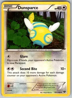2014 Dunsparce 101/146 Pokemon XY UC - Image 1