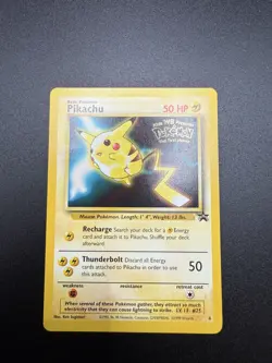 Pikachu 4 Non Holo WOTC Black Star Promo WB Movie Pokemon Card MP / LP - Image 1