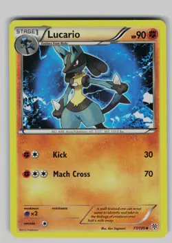 Lucario 77/135 Uncommon Plasma Storm Pokemon Near Mint - Image 1